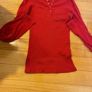 Zara Red Long Sleeve Top